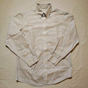 Brooks Brothers 346 Men's Long Sleeve Checkered Dress Shirt 15 1/2-4/5